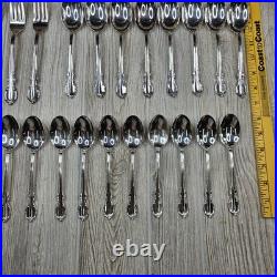 Vintage 1847 Rogers Bros Reflection Silverplate Flatware Set 53pc w Box Serving