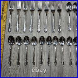 Vintage 1847 Rogers Bros Reflection Silverplate Flatware Set 53pc w Box Serving