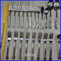 Vintage 1847 Rogers Bros Reflection Silverplate Flatware Set 53pc w Box Serving