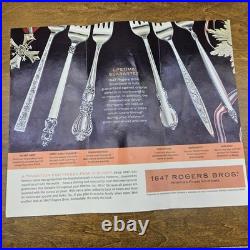 Vintage 1847 Rogers Bros Reflection Silverplate Flatware Set 53pc w Box Serving