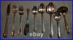 Vintage 1847 Rogers Bros Remembrance Silverware Flatware 77 Pieces 1948