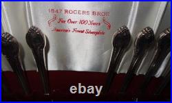 Vintage 1847 Rogers Bros Remembrance Silverware Flatware 77 Pieces 1948