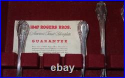 Vintage 1847 Rogers Bros Remembrance Silverware Flatware 77 Pieces 1948