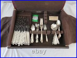Vintage 1847 Rogers Bros Silver-Plate 87 PIECE SET WITH REED AND BARTON CHEST
