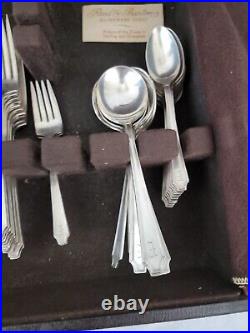 Vintage 1847 Rogers Bros Silver-Plate 87 PIECE SET WITH REED AND BARTON CHEST