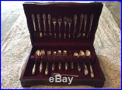 Vintage 1847 Rogers Bros Silver Plate Flatware First Love with Box 48 Pieces