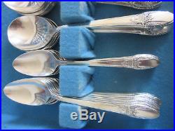 Vintage 1847 Rogers Bros Silver plate first love flatware set with case 102 pc