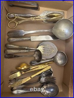 Vintage 1847 Rogers Bros. Silver-plated 145 Piece Flatware Spoons Butter Knives