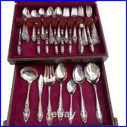 Vintage 1847 Rogers Bros Silverplate Flatware 8 Placeset & Serving Pieces