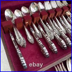 Vintage 1847 Rogers Bros Silverplate Flatware 8 Placeset & Serving Pieces