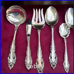 Vintage 1847 Rogers Bros Silverplate Flatware 8 Placeset & Serving Pieces