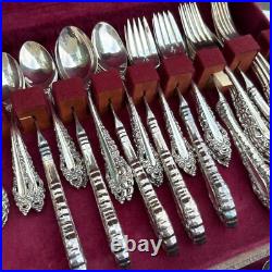 Vintage 1847 Rogers Bros Silverplate Flatware 8 Placeset & Serving Pieces