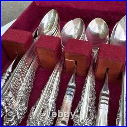Vintage 1847 Rogers Bros Silverplate Flatware 8 Placeset & Serving Pieces