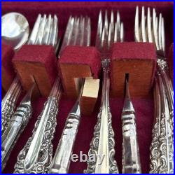 Vintage 1847 Rogers Bros Silverplate Flatware 8 Placeset & Serving Pieces