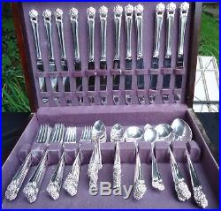 Vintage 1847 Rogers Bros Silverplate Flatware Eternally Yours 78 pcs set for 12