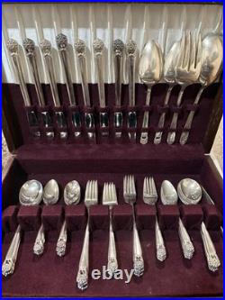 Vintage 1847 Rogers Bros Silverplate Flatware Set for 8 (51 Pieces)