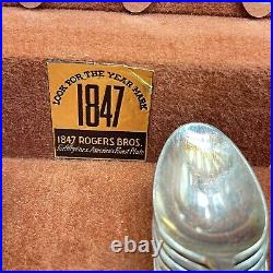 Vintage 1847 Rogers Bros Silverware First Love 85 Piece Dining Set 61 Piece Case