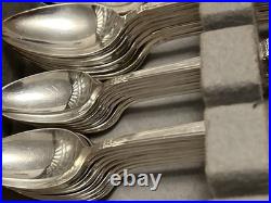 Vintage 1847 Rogers Bros Silverware Set Of 60, With Case(First Love Pattern)