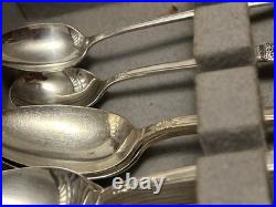 Vintage 1847 Rogers Bros Silverware Set Of 60, With Case(First Love Pattern)