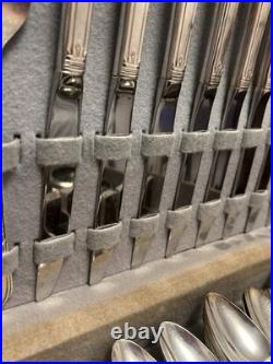 Vintage 1847 Rogers Bros Silverware Set Of 60, With Case(First Love Pattern)