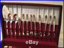 Vintage 1847 Rogers Bros. Silverware set First Love 59pc. With Chest