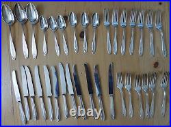 Vintage 1847 Rogers Brothers Art Deco Silverware 1930's Silverplate Forks Knives
