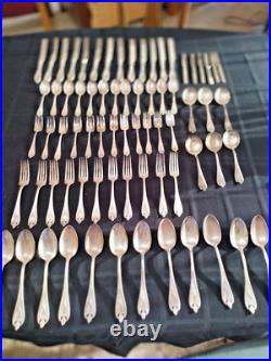 Vintage 1847 Rogers Brothers silver plate flatware service for 12