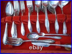 Vintage 1881 Rogers CHATEAU Flatware 80 pcs Triple Silver Plated Svc for 12