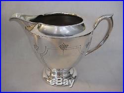 Vintage 1881 Rogers Canada Silverplated Teapot, Sugar Bowl, Creamer Set