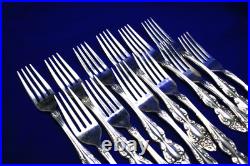 Vintage 1881 Rogers Oneida Baroque Rose Silverplate Flatware Set 78 pcs