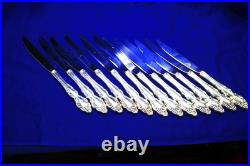 Vintage 1881 Rogers Oneida Baroque Rose Silverplate Flatware Set 78 pcs
