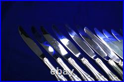 Vintage 1881 Rogers Oneida Baroque Rose Silverplate Flatware Set 78 pcs