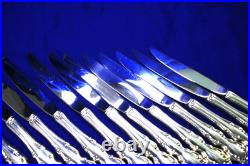 Vintage 1881 Rogers Oneida Baroque Rose Silverplate Flatware Set 78 pcs
