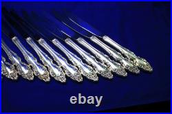 Vintage 1881 Rogers Oneida Baroque Rose Silverplate Flatware Set 78 pcs