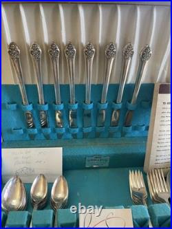 Vintage 1881 Rogers Oneida Flatware Plantation Silverware 50 Piece in Box 1948