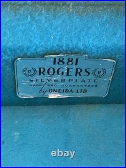 Vintage 1881 Rogers Oneida Flatware Plantation Silverware 50 Piece in Box 1948
