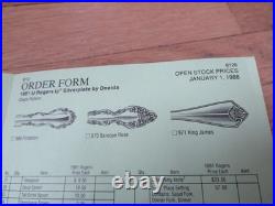 Vintage 1881 Rogers Oneida Flirtation Silverplate 80pc Flatware Set -Box, Papers