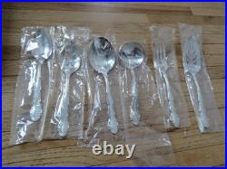 Vintage 1881 Rogers Oneida Flirtation Silverplate 80pc Flatware Set -Box, Papers