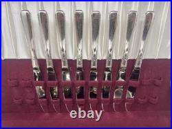 Vintage 1881 Rogers Oneida Melody Silverplate 72 Pc Flatware Set with Chest