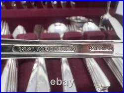 Vintage 1881 Rogers Oneida Melody Silverplate 72 Pc Flatware Set with Chest Vintage 1881 Rogers Oneida Melody Silverplate 72 Pc Flatware Set with Chest