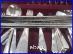 Vintage 1881 Rogers Oneida Melody Silverplate 72 Pc Flatware Set with Chest Vintage 1881 Rogers Oneida Melody Silverplate 72 Pc Flatware Set with Chest