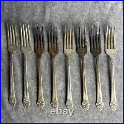Vintage 1881 Rogers Oneida Plantation Silver plate Flatware 55 Pieces In Box