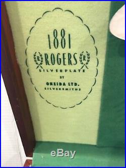 Vintage 1881 Rogers Silverplate Proposal 65 Piece Full Service For 8 Plus Add