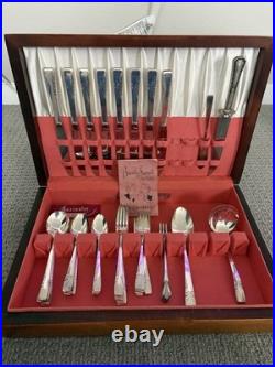 Vintage 1881 Rogers by ONEIDA SILVERPLATE Flatware Art l 61 Piece Set