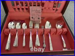 Vintage 1881 Rogers by ONEIDA SILVERPLATE Flatware Art l 61 Piece Set