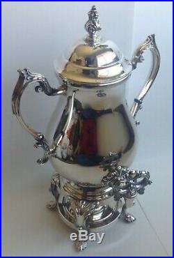 Vintage 1883 FB Rogers Silver Plated Samovar Coffee/ Tea Burner Warmer Dispenser