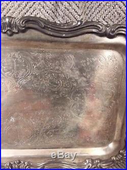 Vintage 1883 F. B. Rogers Co. Silver Plate Serving Tray Platter #6083 9.5 x 6