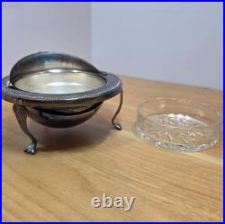 Vintage 1883 F. B. Rogers Silver Co #172 Silver Plate Roll Top Butter Dish