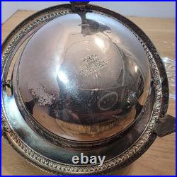 Vintage 1883 F. B. Rogers Silver Co #172 Silver Plate Roll Top Butter Dish