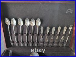 Vintage 1938 Wm. A. Rogers A1 Plus Silverplate Flatware Set 64 Piece Set Vintage 1938 Wm. A. Rogers A1 Plus Silverplate Flatware Set 64 Piece Set